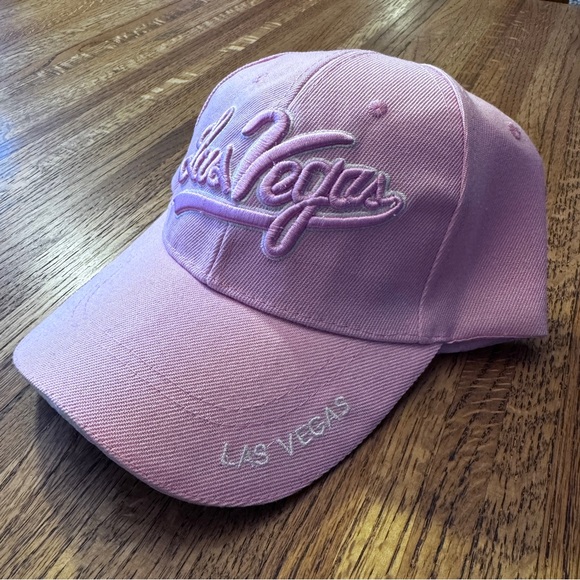Accessories - NWOT “Las Vegas” embroidered pink baseball cap